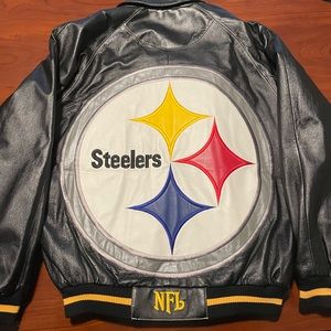 *LIKE NEW*  Steelers Leather Jacket SZ: L